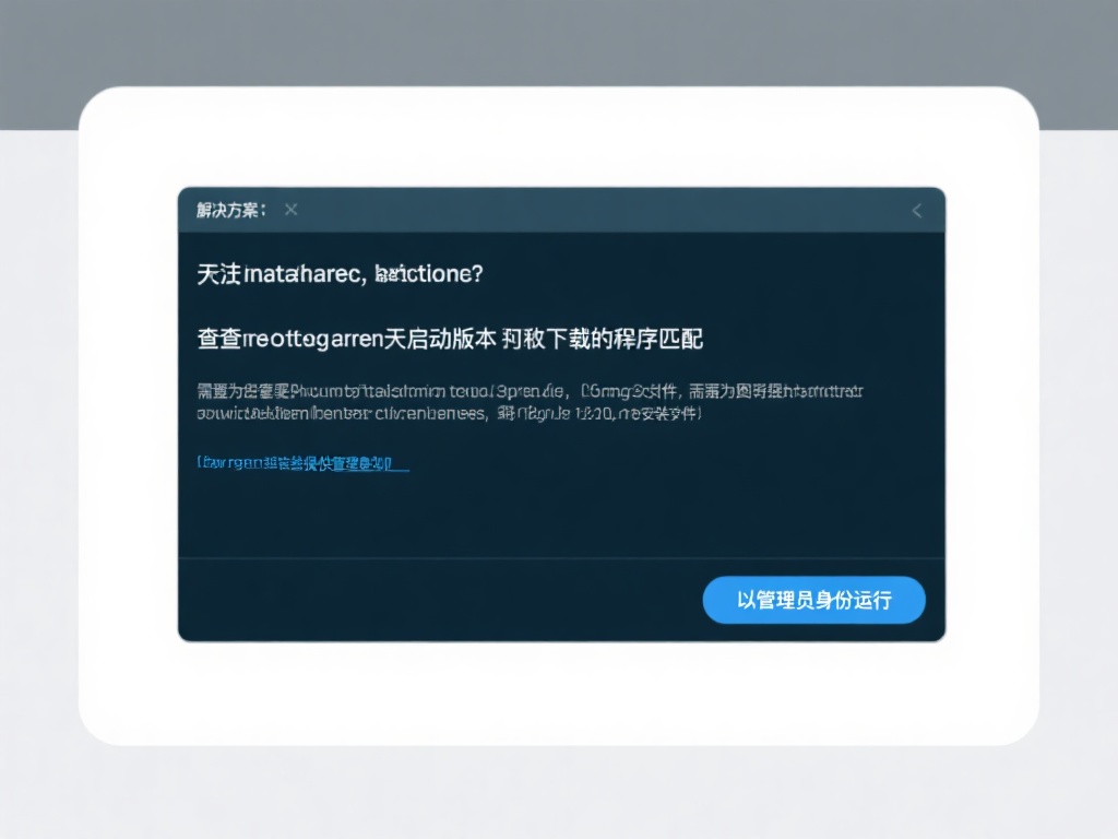 解决方案: 如果安装程序无法启动，检查你的操作系统