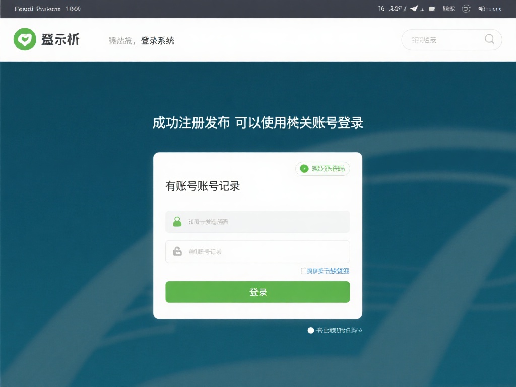 登陆系统：成功注册后即可使用该账号登录。如果有账号